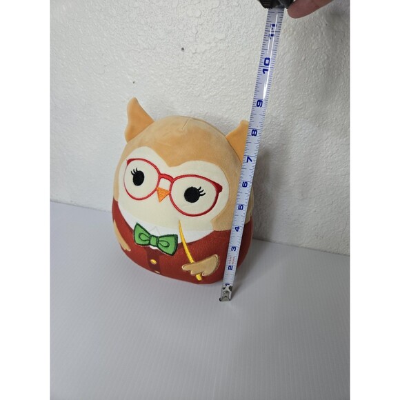 Original Squishmallows Owl Plush Stuffed Animal Teacher Red Glasses Bow Tie - Picture 4 of 4
